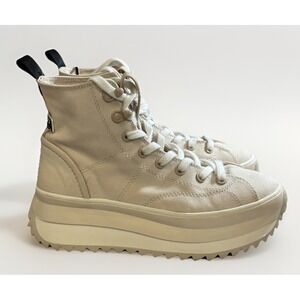 Tamaris High Top Platform Ivory Lace Up Sneakers Women's Size 37